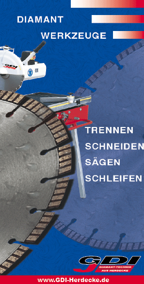 GDI Diamanttrennscheiben Sonderkatalog, Schleifwerkzeuge