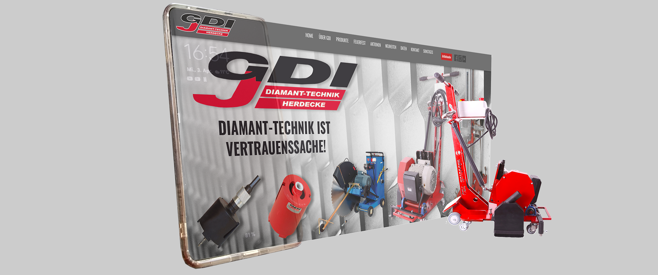 Fussbodenheizung fräsen GDI Diamant-Technik Herdecke