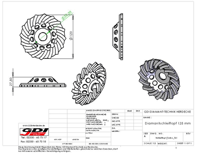 GDI Konstruktion Schleiftopf Turbo High End